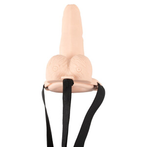 Hohler Naturdildo zum Umschnallen mit 7 Vibrationsmodi