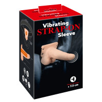 Hohler Naturdildo zum Umschnallen mit 7 Vibrationsmodi