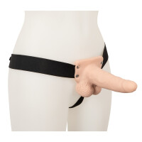 Hohler Naturdildo zum Umschnallen mit 7 Vibrationsmodi