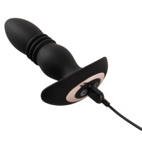 Vibro-Analplug mit Stoßfunktion->Mit Fernbedienung - Reichweite 5 m