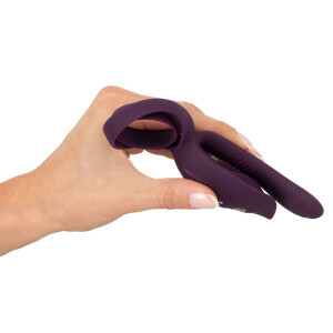 Penis-/Hodenring mit Vibrator und Klitreizer