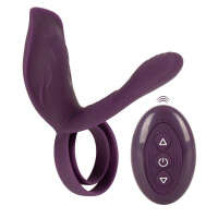 Penis-/Hodenring mit Vibrator und Klitreizer