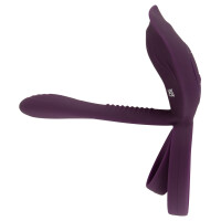 Penis-/Hodenring mit Vibrator und Klitreizer