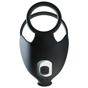 Hodenvibrator mit Penis- und Hodenring -> Fernbedienung -Reichweite 10 m