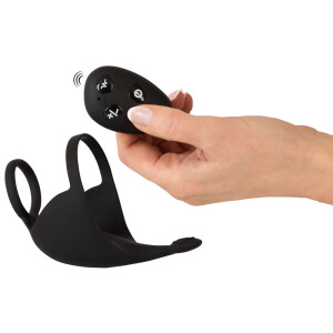 Hodenvibrator mit Penis- und Hodenring -> Fernbedienung -Reichweite 10 m