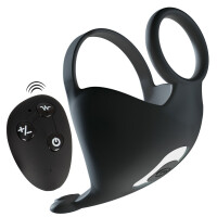 Hodenvibrator mit Penis- und Hodenring -> Fernbedienung -Reichweite 10 m
