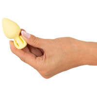 Kleiner konisch geformter Analplug- Gelb