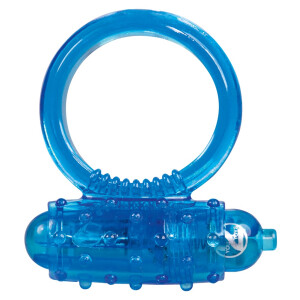 Penisring mit Mini-Vibrator - Farbe Blau
