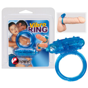 Penisring mit Mini-Vibrator - Farbe Blau