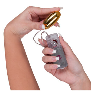 Vibro-Ei »Golden Star« - Leise Vibration - Goldfarben