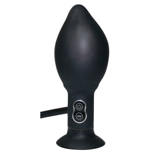 Anal-Vibroplug »true Black« - Pumpbar mit Saugfuß