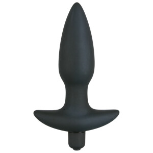 Analplug Medium »Black Velvets« mit Vibration - 15 cm Gesamtlänge - Schwarz