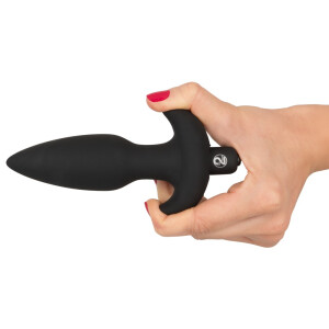 Analplug Medium »Black Velvets« mit Vibration - 15 cm Gesamtlänge - Schwarz