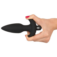 Analplug Medium »Black Velvets« mit Vibration - 15 cm Gesamtlänge - Schwarz