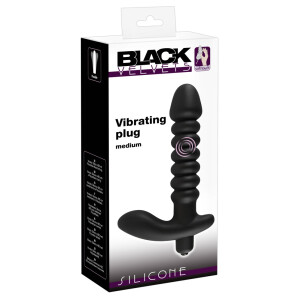 Vibrator mit Stimulator für Klitoris und Perineum - Schwarz