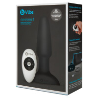 Analplug »b-Vibe - rimming« mit Rotation und Fernbedienung - Schwarz