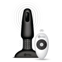 Analplug »b-Vibe - rimming« mit Rotation und Fernbedienung - Schwarz