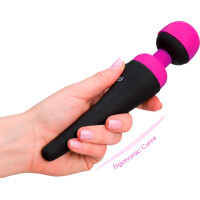 Massagestab »PalmPower« - Body-Vibrator - Wiederaufladbar - Schwarz/Pink