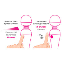 Massagestab »PalmPower« - Body-Vibrator - Wiederaufladbar - Schwarz/Pink