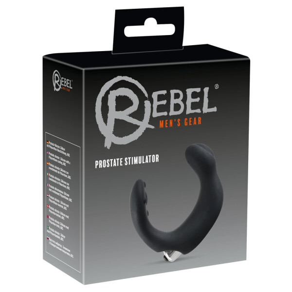 Prostata-Vibrator »Rebel« mit verdicktem Kopf - C-förmig - Schwarz