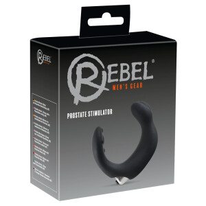 Prostata-Vibrator »Rebel« mit verdicktem Kopf - C-förmig - Schwarz
