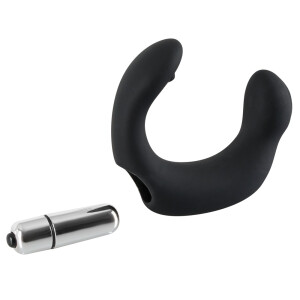 Prostata-Vibrator »Rebel« mit verdicktem Kopf - C-förmig - Schwarz