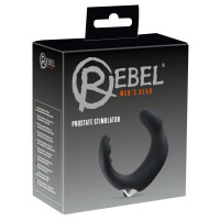 Prostata-Vibrator »Rebel« mit verdicktem Kopf - C-förmig - Schwarz