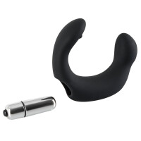 Prostata-Vibrator »Rebel« mit verdicktem Kopf - C-förmig - Schwarz