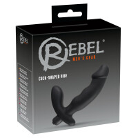 Prostata-Vibrator »Rebel« mit gewelltem Schaft und praller Eichel - Schwarz