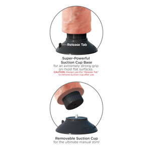 Vibrator »King Cock« - Mit abnehmbaren Saugfuß - 20,4 cm lang - Hautfarben