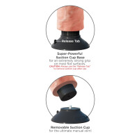 Vibrator »King Cock« mit Hoden und abnehmbaren Saugfuß - 13,3 cm lang - Hautfarben