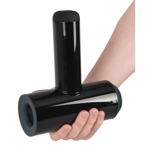 Vibro-Masturbator »Rebel« mit Doppel-Stimulation - Wasserdicht - Schwarz