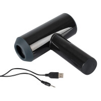 Vibro-Masturbator »Rebel« mit Doppel-Stimulation - Wasserdicht - Schwarz