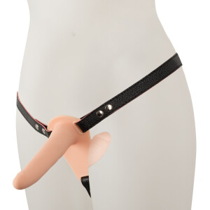 Harness mit Vibro-Doppel-Strap-On - Doppel-Umschnallvibrator