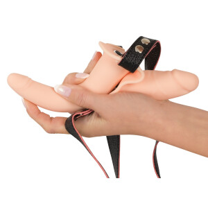 Harness mit Vibro-Doppel-Strap-On - Doppel-Umschnallvibrator