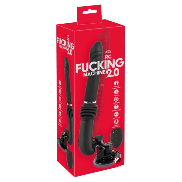 Stoßvibrator mit Fernbedienung & Saugfuß - Schwarz