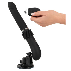 Stoßvibrator mit Fernbedienung & Saugfuß - Schwarz