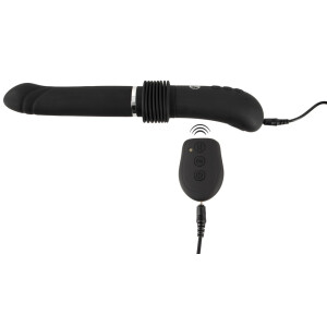 Stoßvibrator mit Fernbedienung & Saugfuß - Schwarz