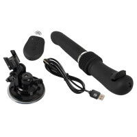 Stoßvibrator mit Fernbedienung & Saugfuß - Schwarz