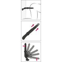 Stoßvibrator mit Fernbedienung & Saugfuß - Schwarz