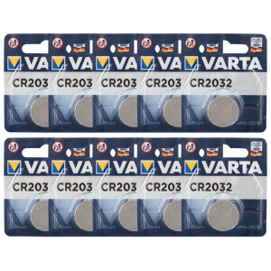 Batterie - Typ: CR2032 - Varta - 10 Stück