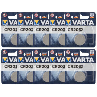 Batterie - Typ: CR2032 - Varta - 10 Stück