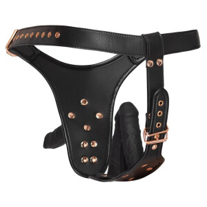Strap-on-String von Bad Kitty + 3 Naturdildos Größe-S/M