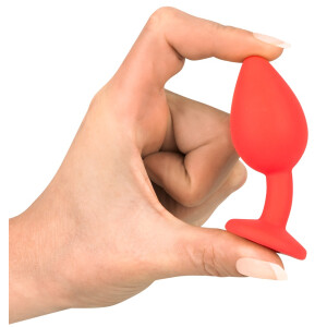 Analplug »Jewel Red Plug - Small« mit Schmuckstein - Rot