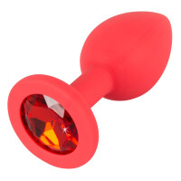 Analplug »Jewel Red Plug - Small« mit Schmuckstein - Rot
