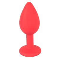 Analplug »Jewel Red Plug - Small« mit Schmuckstein - Rot