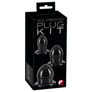 3-teiliges Analplug-Set – Schwarz