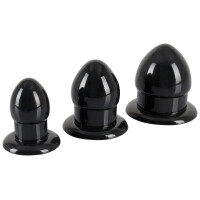 3-teiliges Analplug-Set – Schwarz