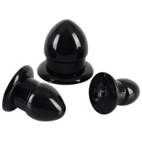 3-teiliges Analplug-Set – Schwarz