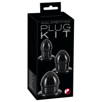 3-teiliges Analplug-Set – Schwarz